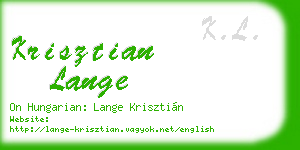 krisztian lange business card